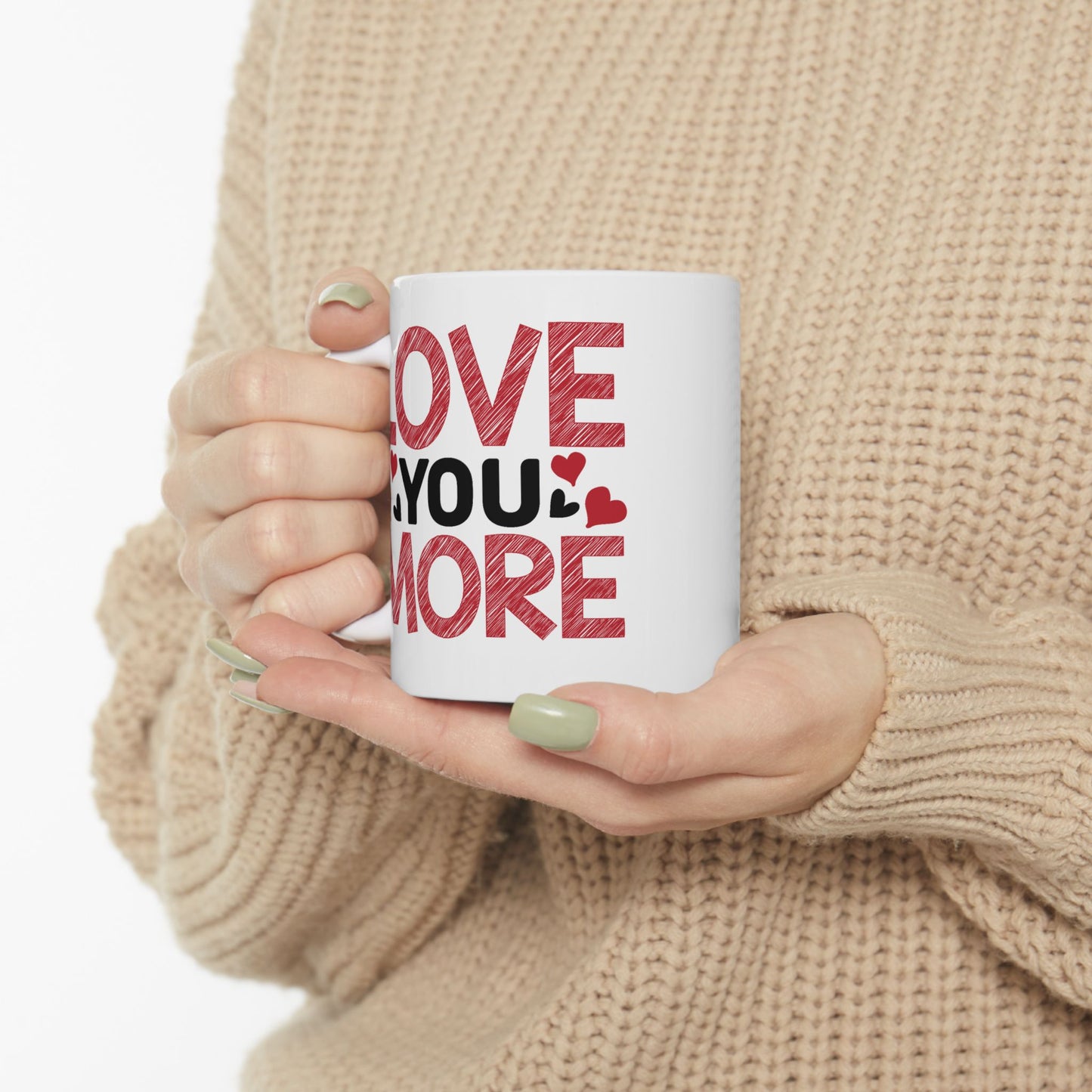 Valentine's Day Mug - Love You More Sketch