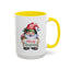 Christmas Mug - Merry Christmas Red & Green Text Gnome Present