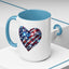 4th of July Mug - USA Sparkle Heart