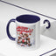 Christmas Mug - Merry Christmas Red Text Puppy Green & Red Top