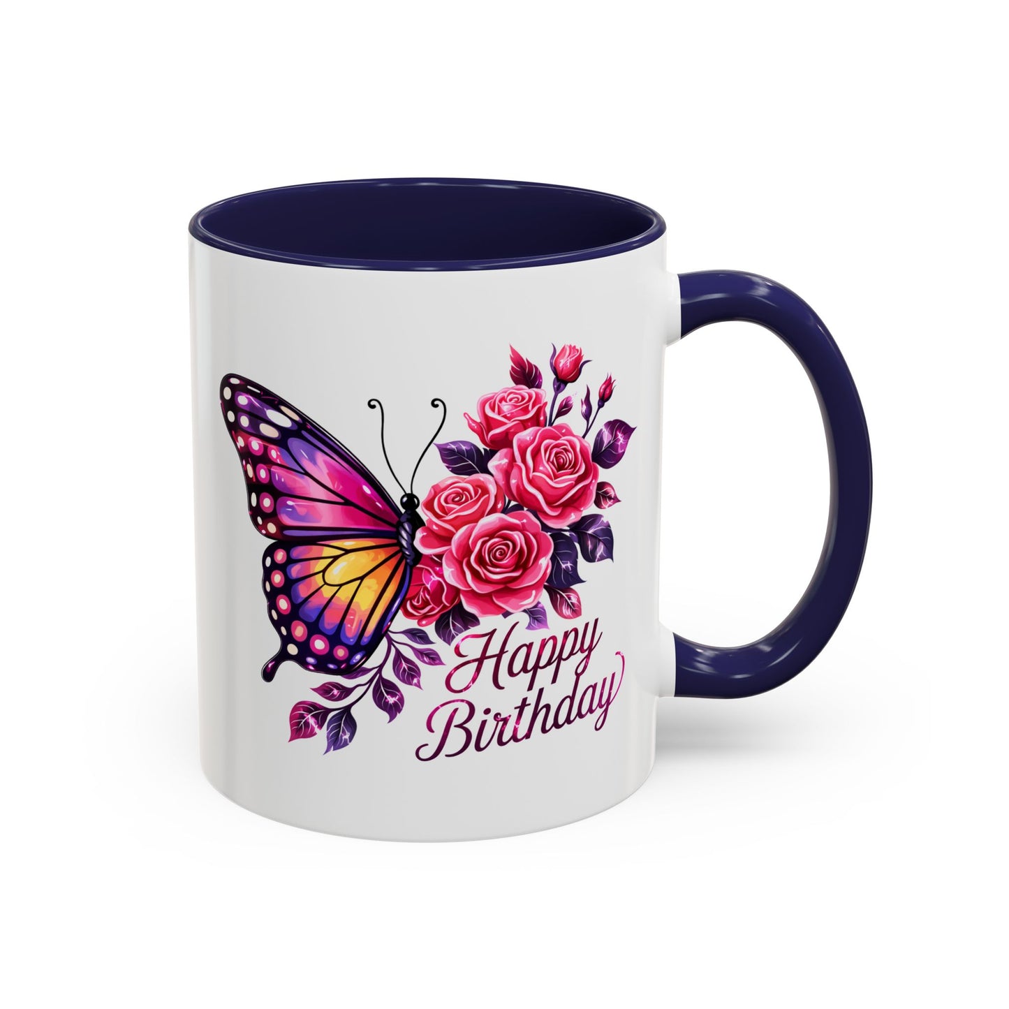 Birthday Mug - Butterfly Flowers