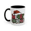 Christmas Mug - Merry Christmas Red Green & White Graffiti Hat