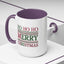 Christmas Mug - Ho Ho Ho Merry Christmas Red & Green Text 3
