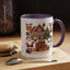 Christmas Mug - Happy Holidays Red Text Reindeer Santa Snowman Presents