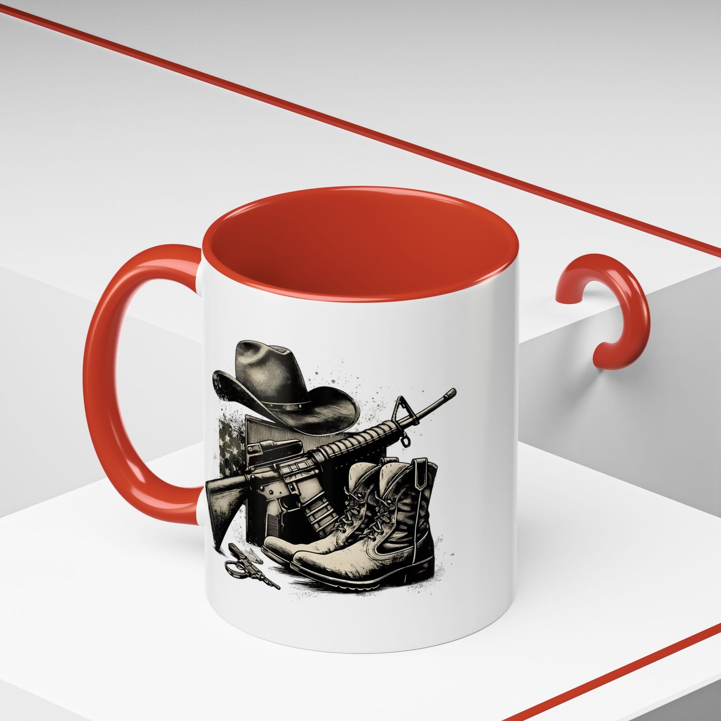 4th of July Mug - Soldier Hat Boots Gun