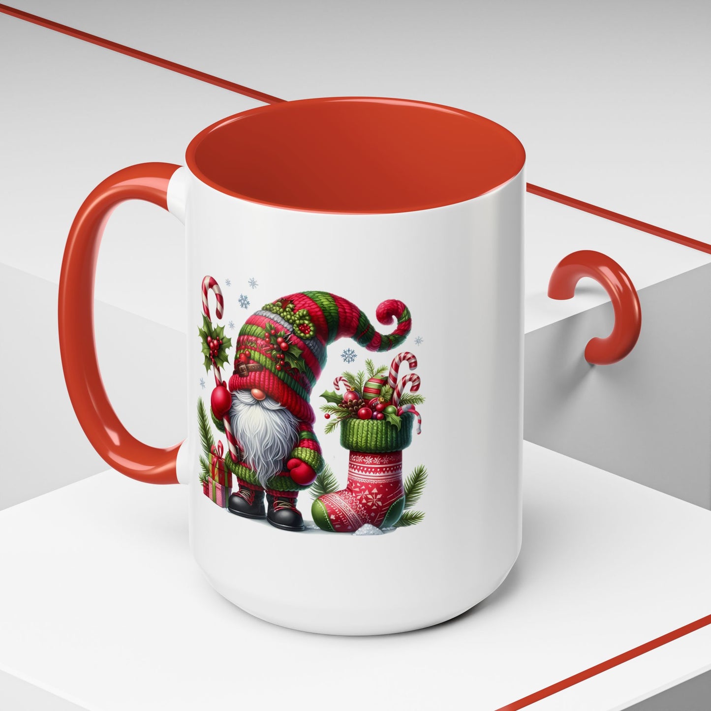 Christmas Mug - Gnome and Christmas Stocking