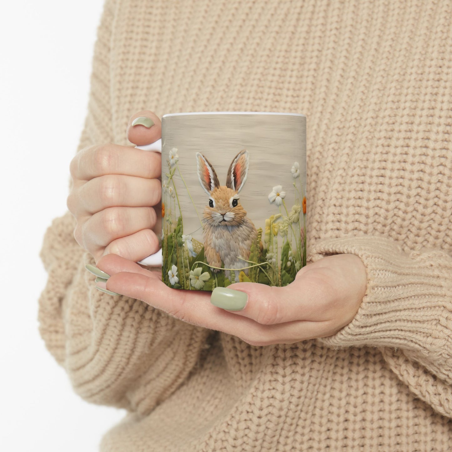 Artistic Mug - Felted Bunnies 3