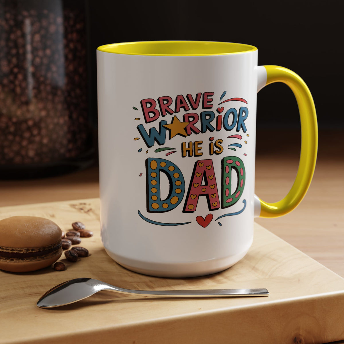 Father's Day Mug - Dad Brave Warrior