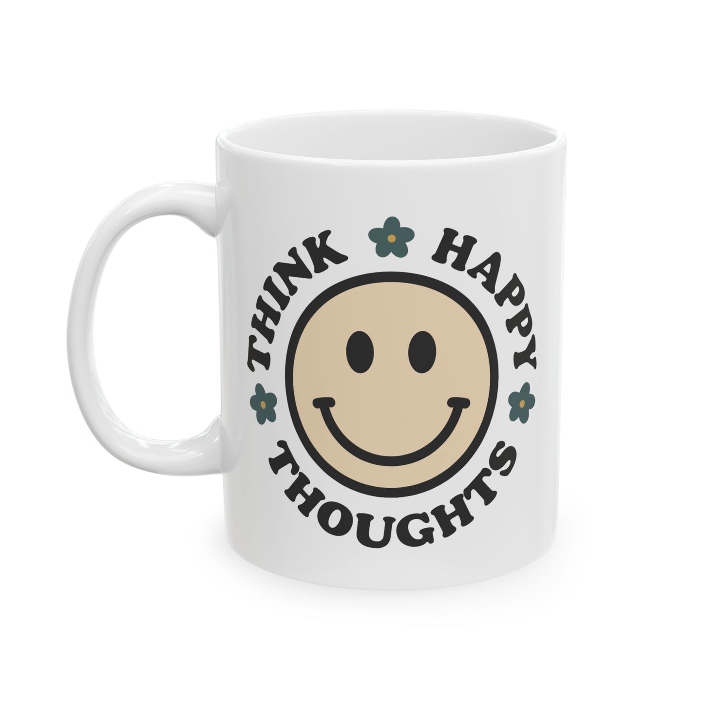 Wellness Mug - Think Happy Thoughts Smiley Face