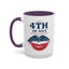 4th of July Mug - Happy 4th of July Flag Lips