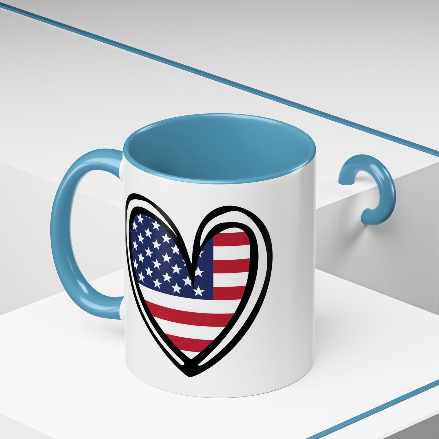 4th of July - Heart Flag
