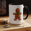 Christmas Mug - Gingerbread Man Green Bow