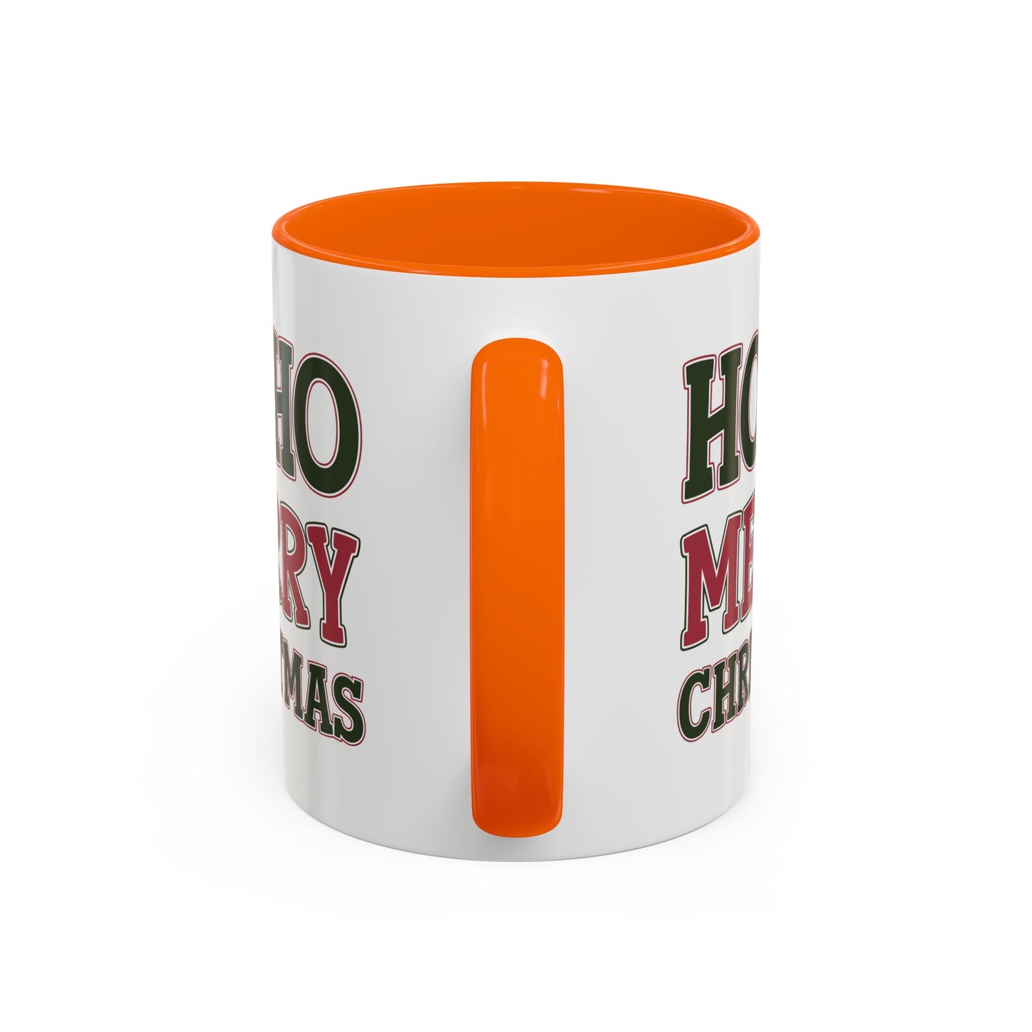 Christmas Mug - Ho Ho Ho Merry Christmas Red & Green Text 4