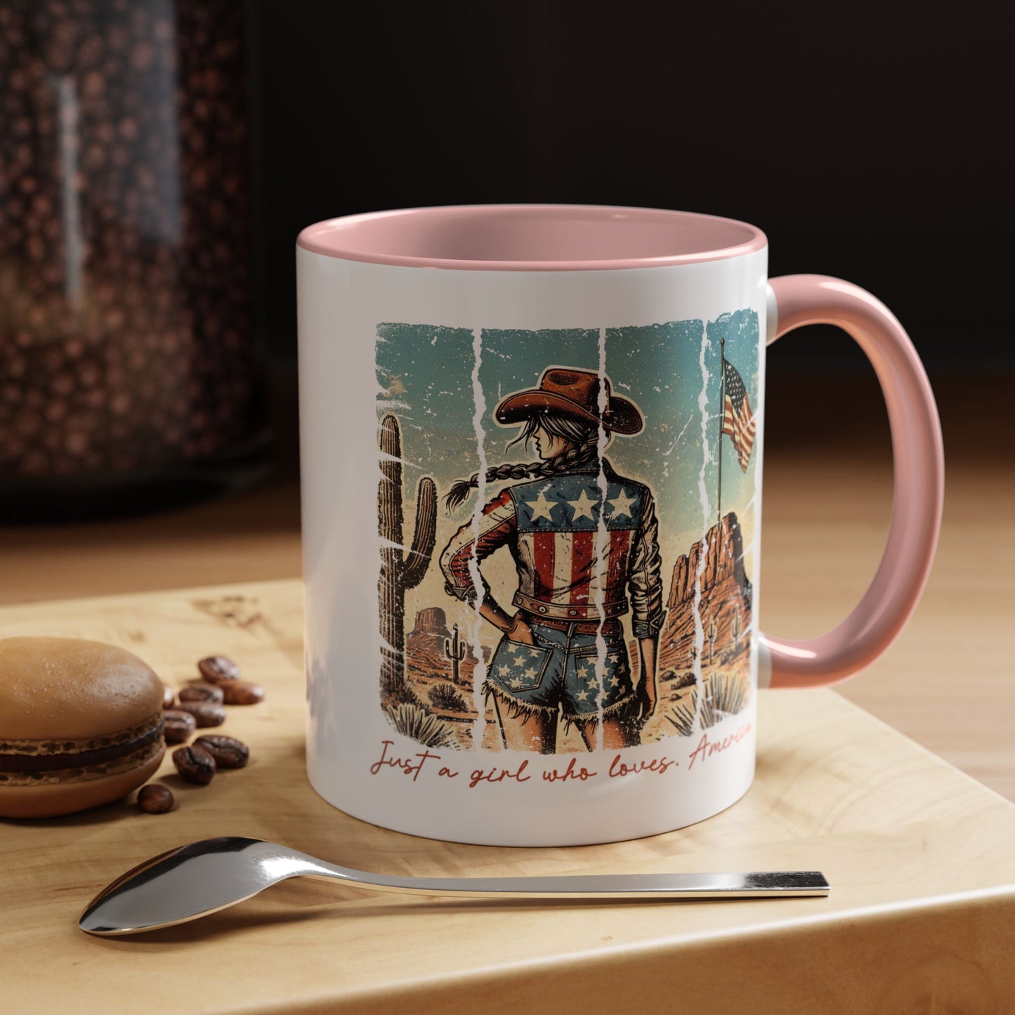 4th of July Mug - Just a Girl Who Loves America