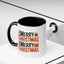 Christmas Mug - Green & Red Text Tree Presents