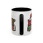 Christmas Mug - Merry Christmas Red Green & White Graffiti Hat