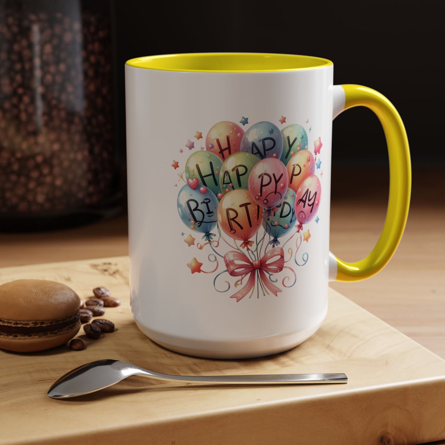 Birthday Mug - Happy Birthday Balloons
