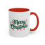 Christmas Mug - Merry Christmas Green Text Ornaments Candy Canes