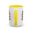 Christmas Mug - Happy Holidays and Merry Christmas Blue Green Yellow Red Text