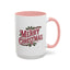 Christmas Mug - Merry Christmas Maroon & Green Text Decorations