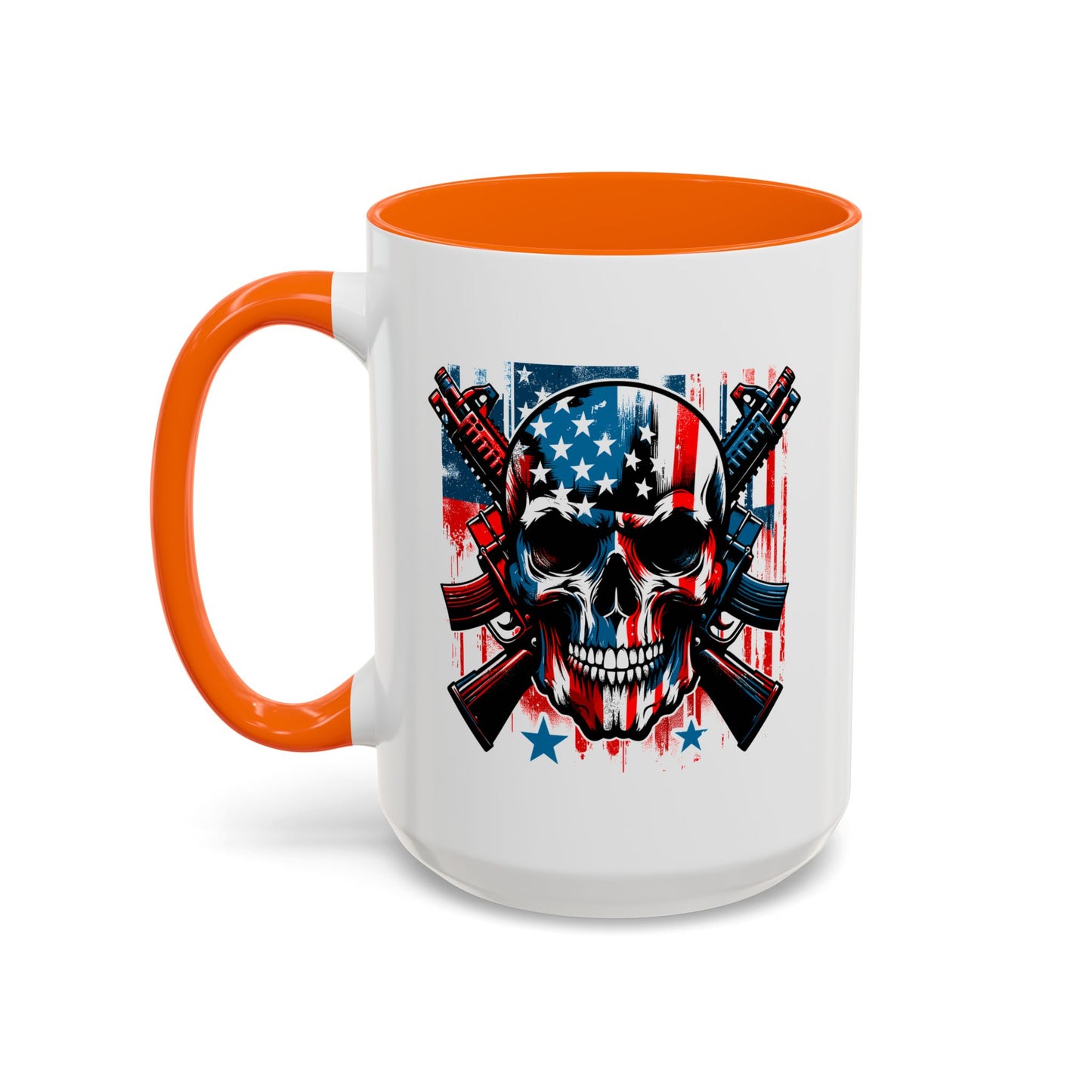 4th of July Mug - Skull With American Flag