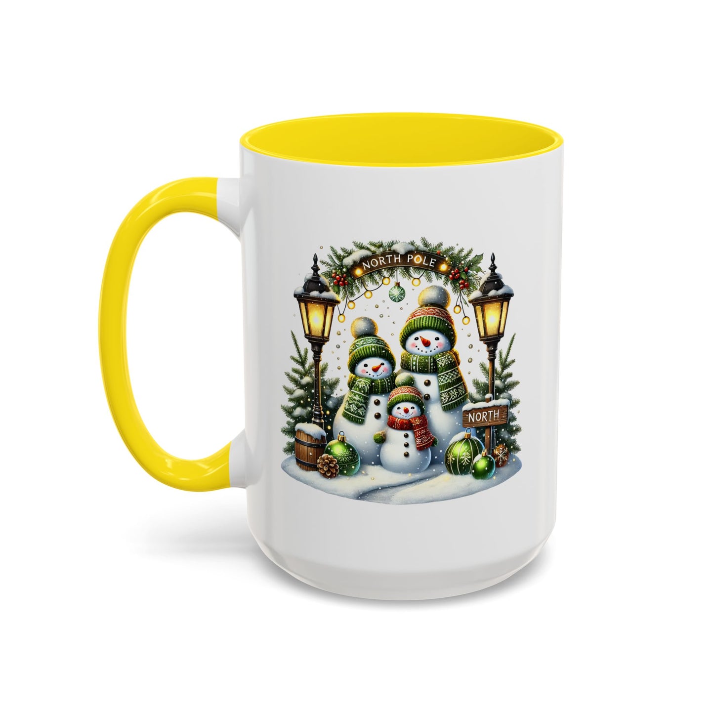 Christmas Mug - Green Snowman Family