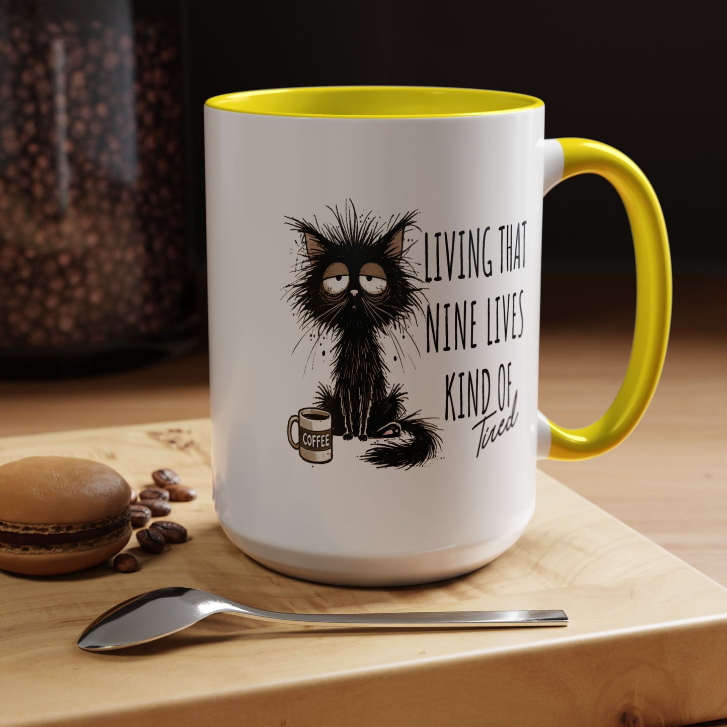 Humor Mug - Living That Nine Lives