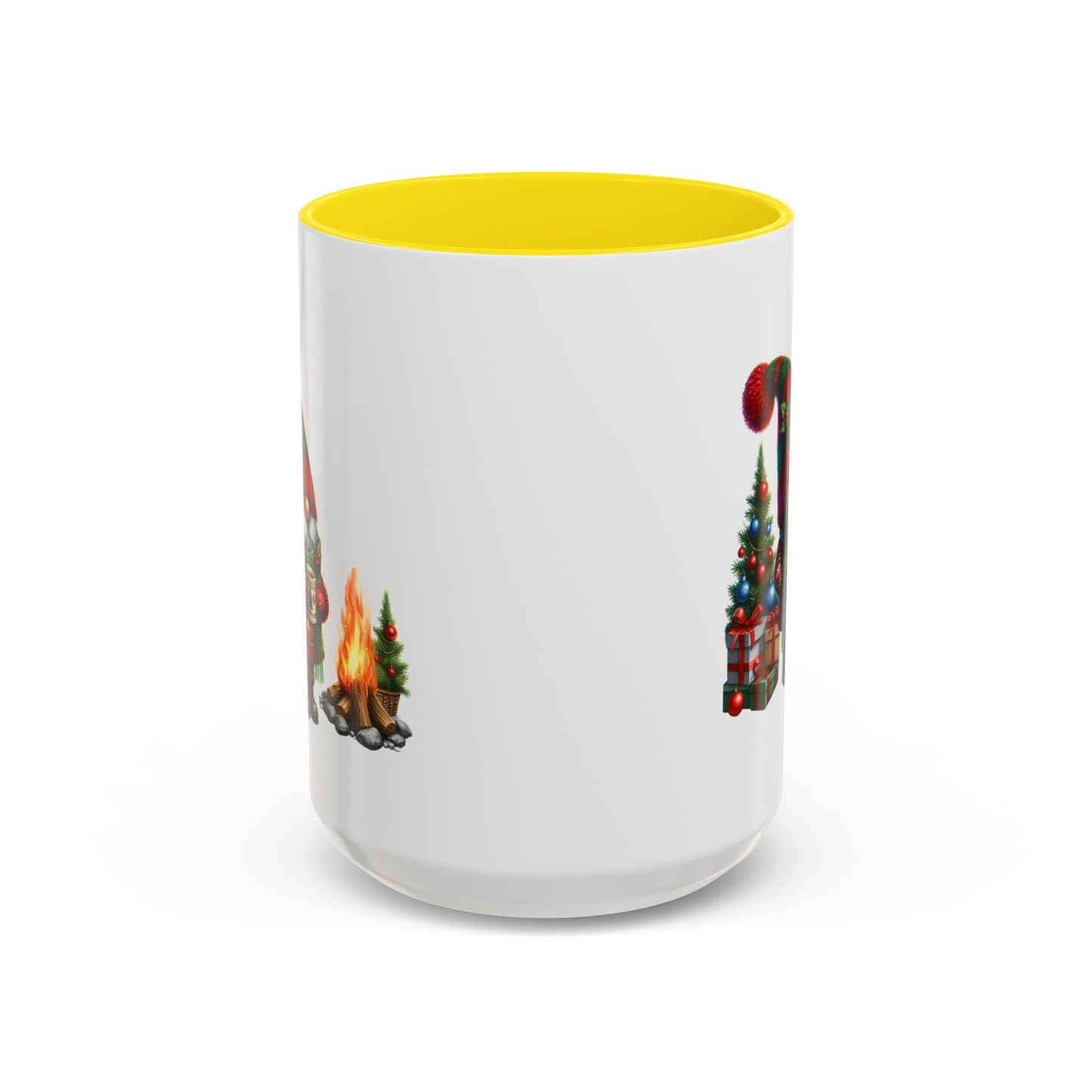 Christmas Mug - Gnome Presents and Fire