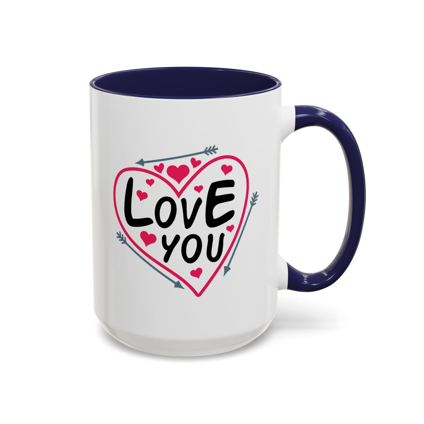 Valentine's Day Mug - Love You Heart Arrows