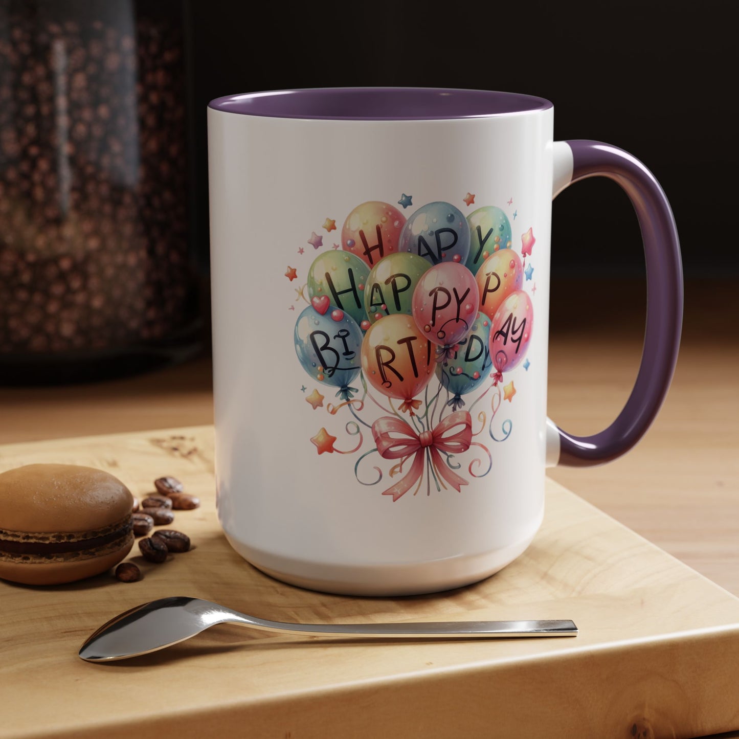Birthday Mug - Happy Birthday Balloons