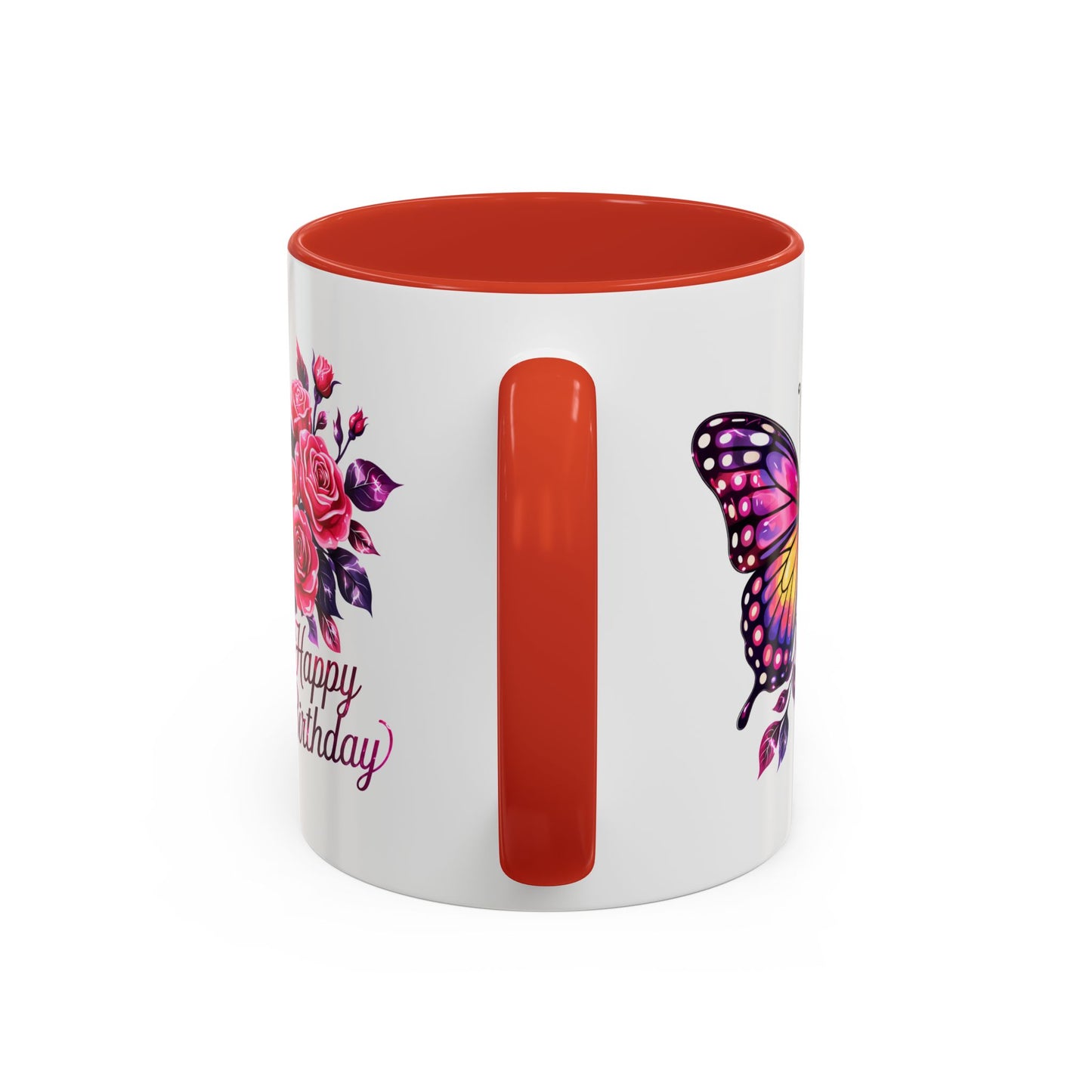Birthday Mug - Butterfly Flowers
