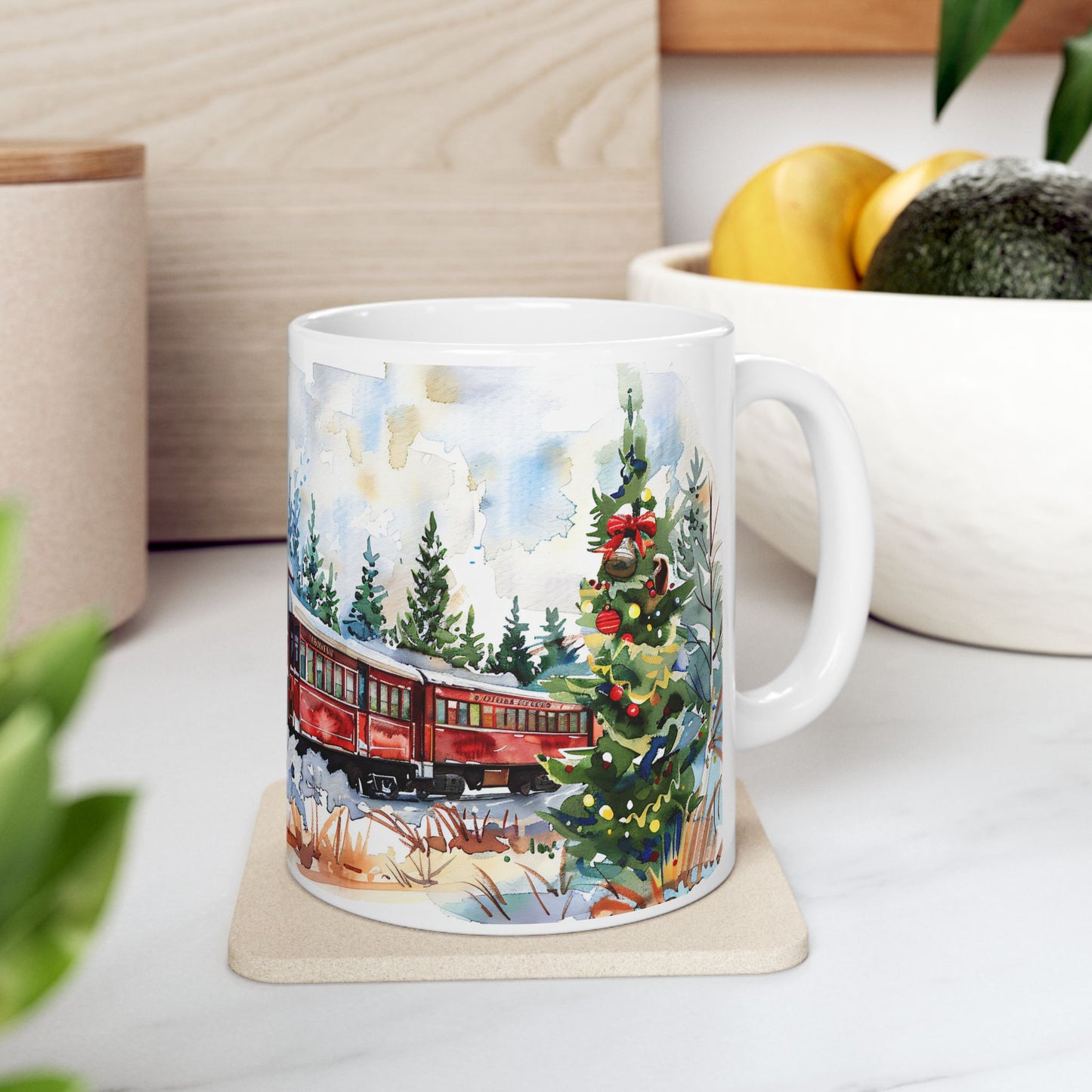 Christmas Mug - Christmas Train Wrap