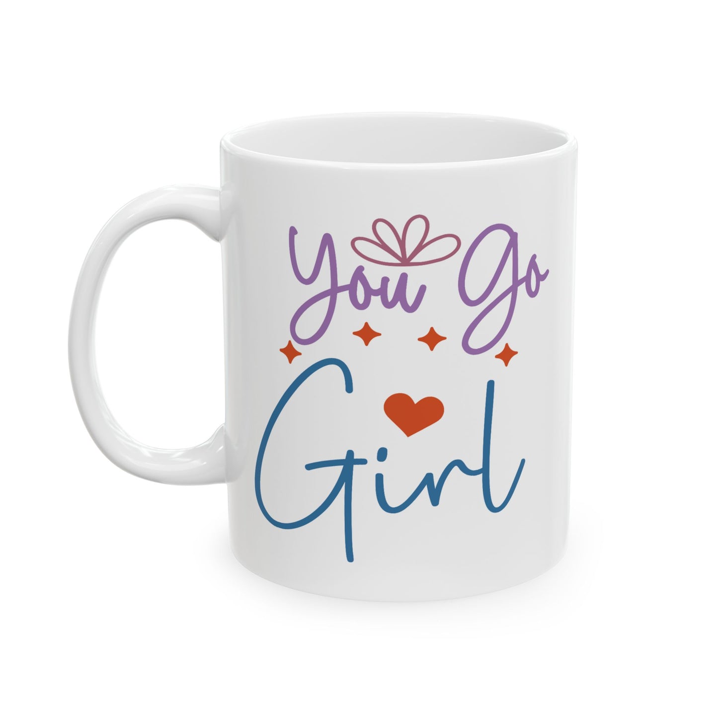 Motivation Mug - You Go Girl Heart & Stars