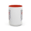 Christmas Mug - Merry Christmas Red Text Puppy Red Top