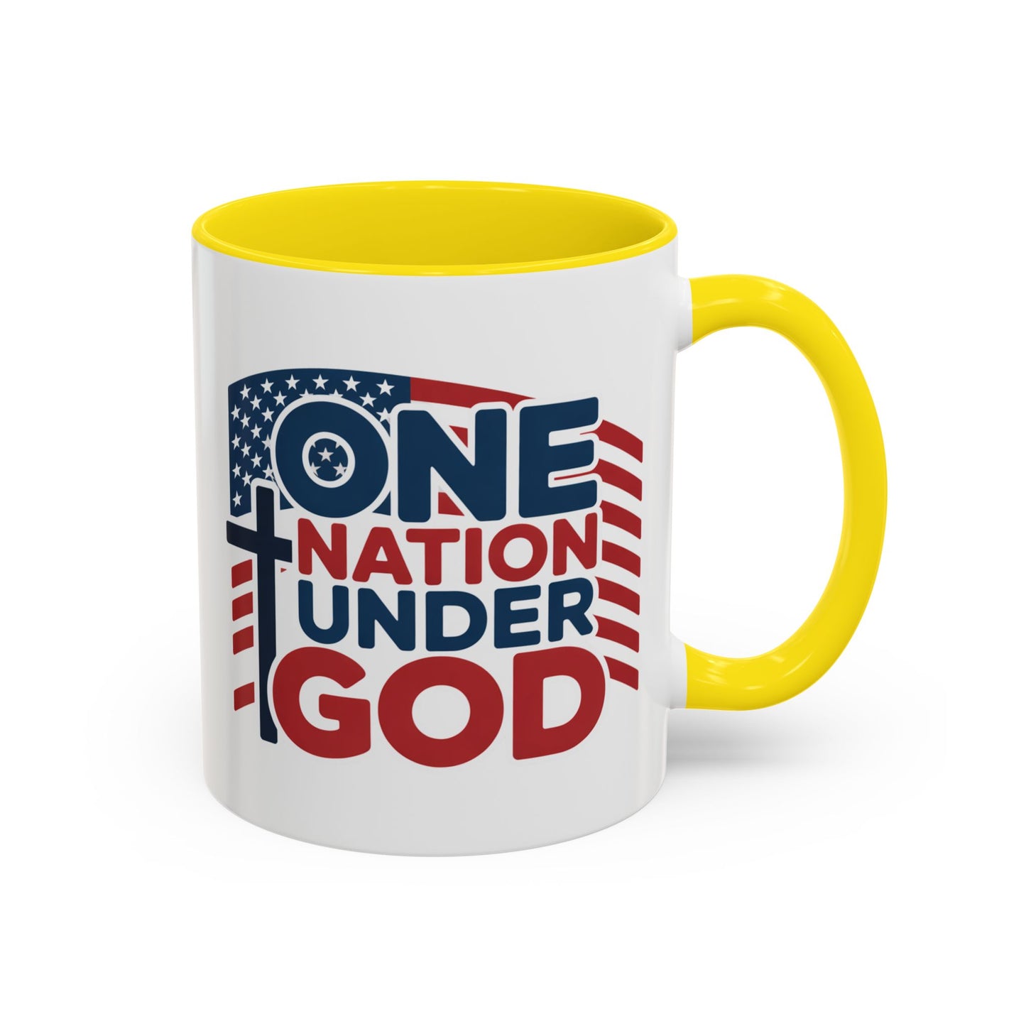 Religious Mug - One Nation Flag Cross