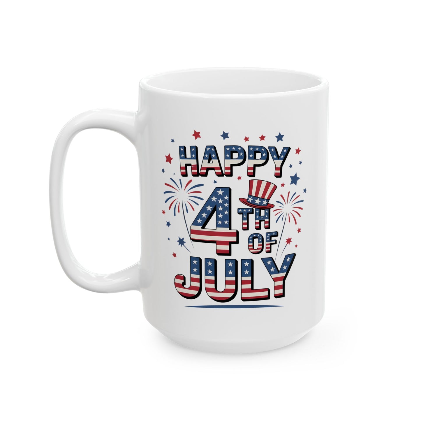 4th of July Mug - Happy 4th of July American Flag