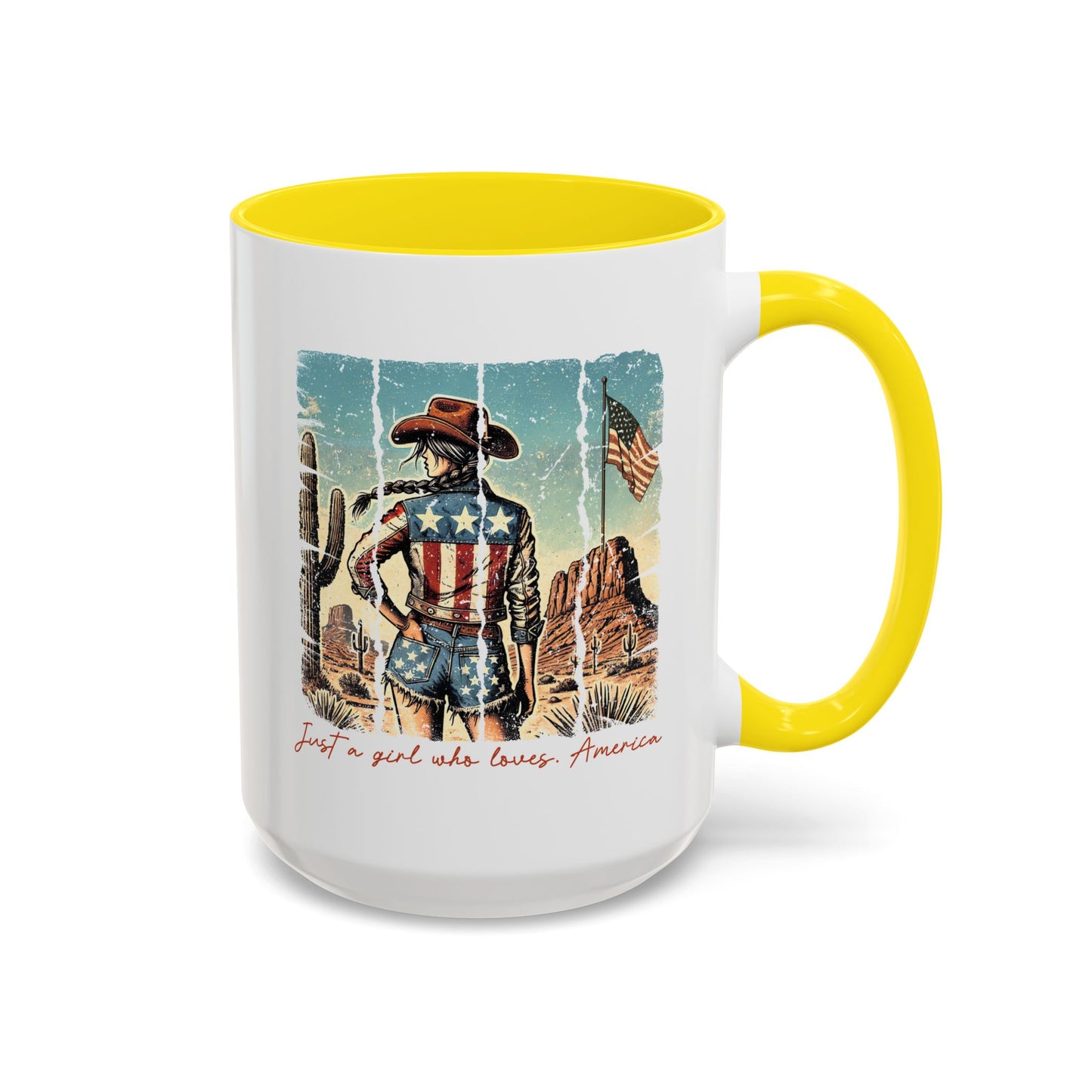 4th of July Mug - Just a Girl Who Loves America