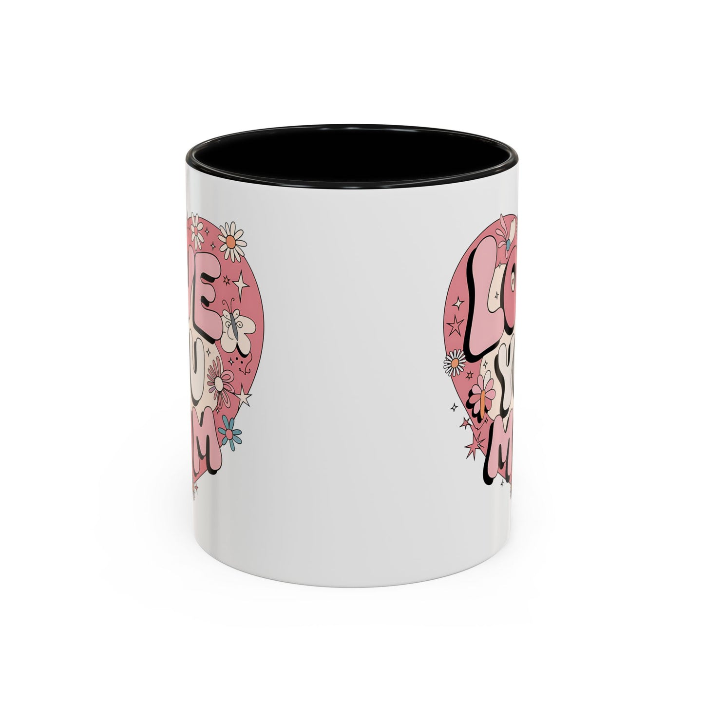 Mother's Day Mug - Love You Mom Retro Heart