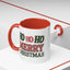 Christmas Mug - Ho Ho Ho Merry Christmas Green & Red Text