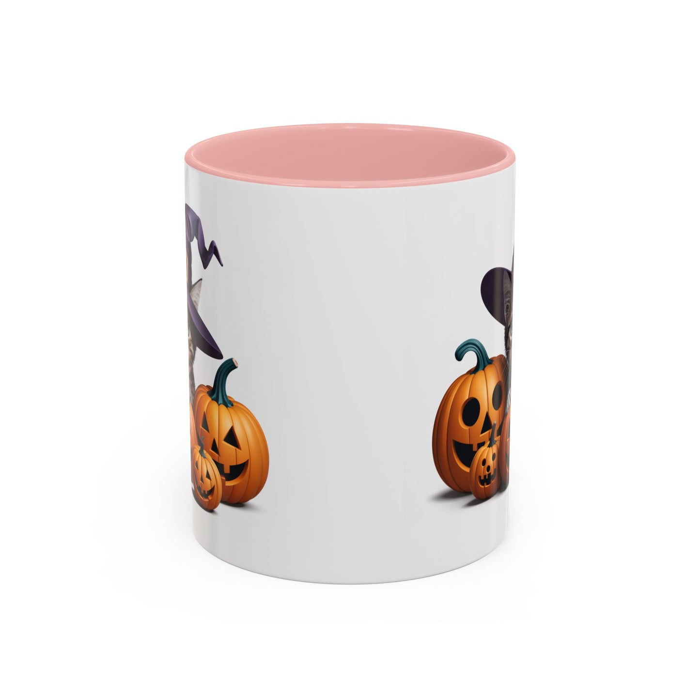 Halloween Mug - Witch Cat Hiding In Pumpkins