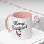 Christmas Mug - Merry Christmas Black Text Santa Present