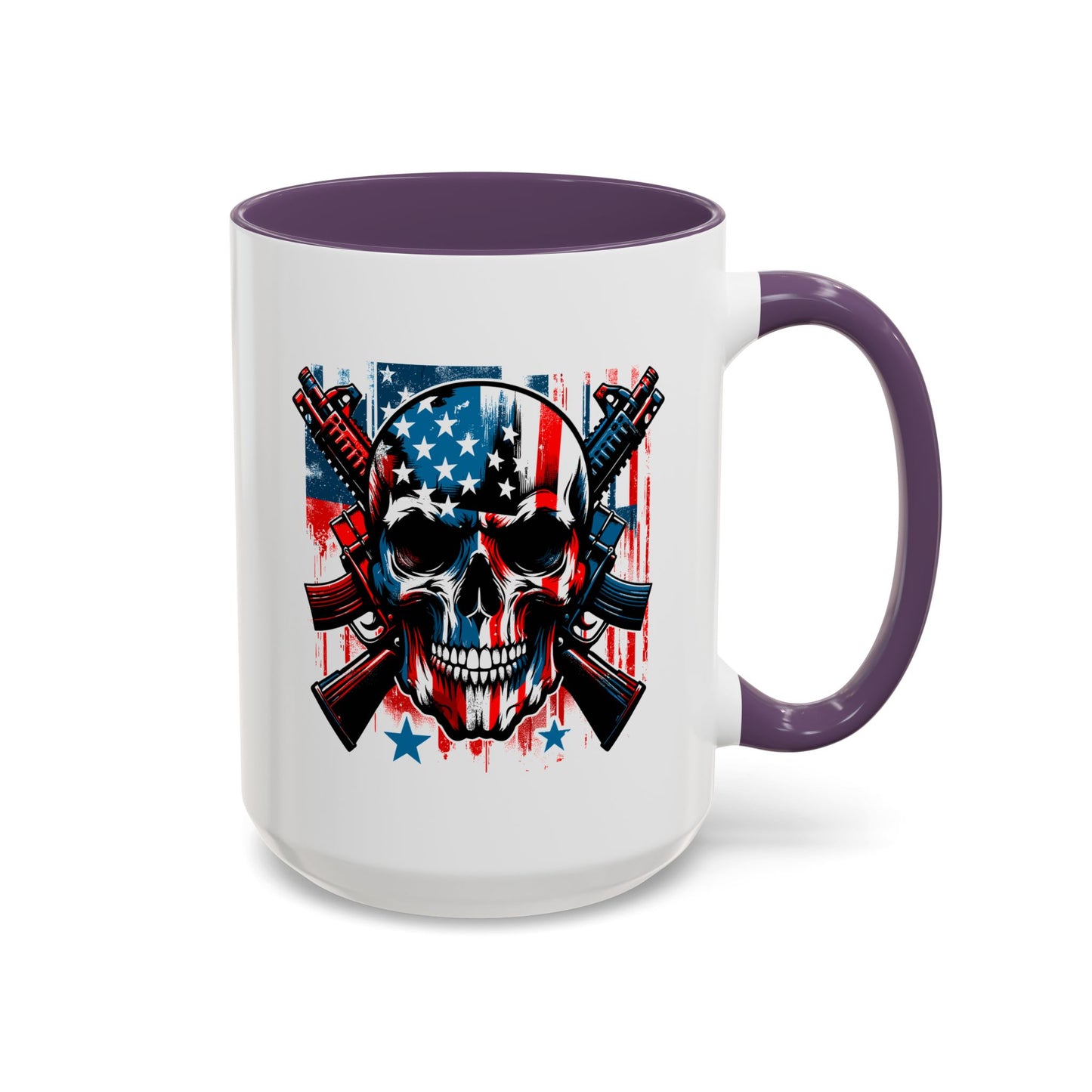4th of July Mug - Skull With American Flag
