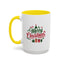 Christmas Mug - Merry Christmas Green & Red Text Tree Snowflakes Presents