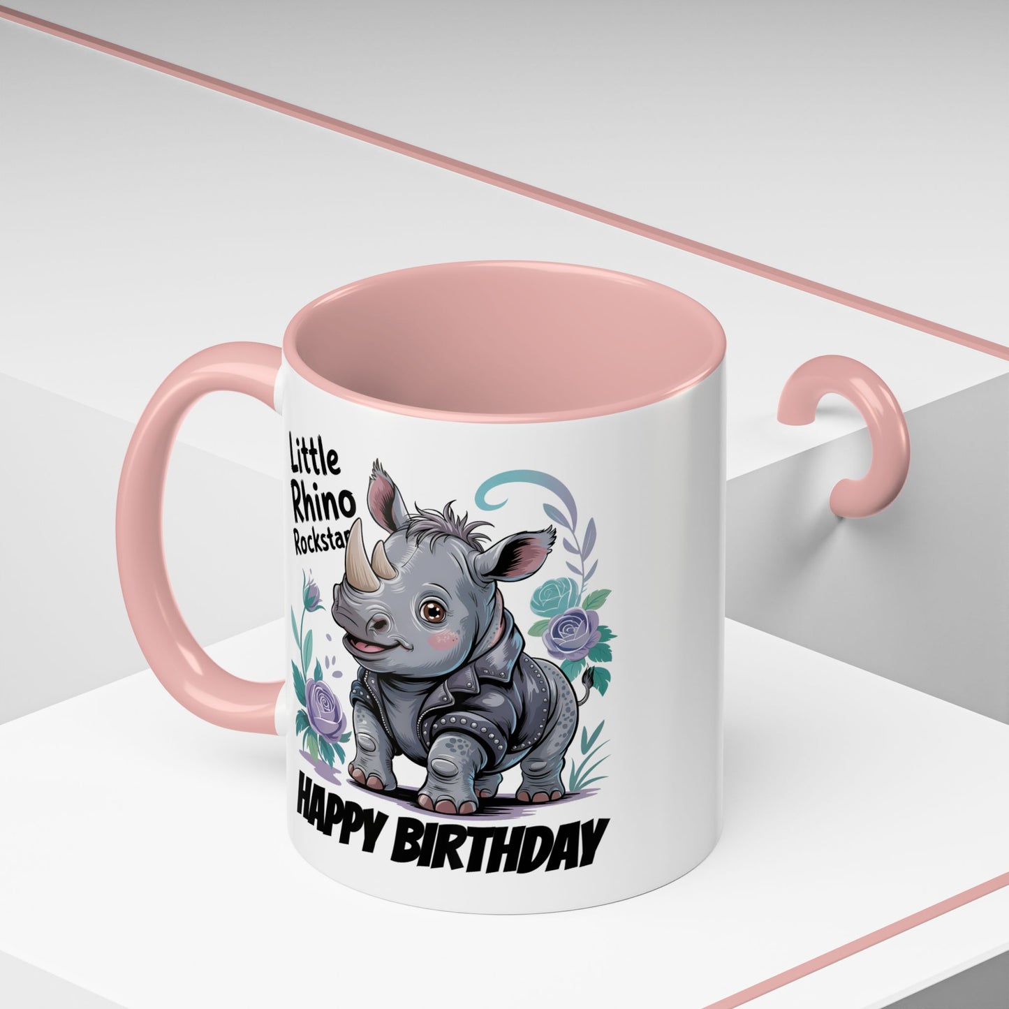 Birthday Mug - Happy Birthday Little Rhino Rockstar