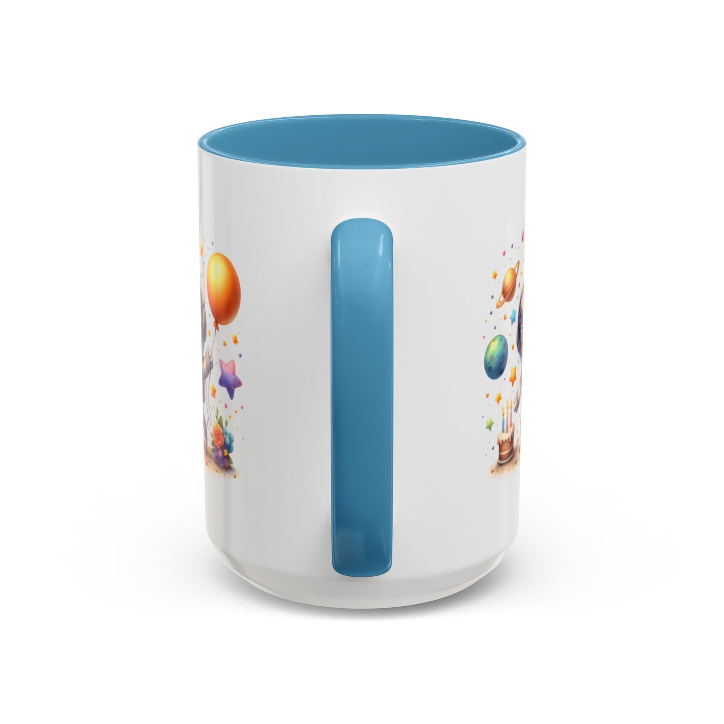 Birthday Mug - Happy Birthday Astronaut, Cake & Balloon