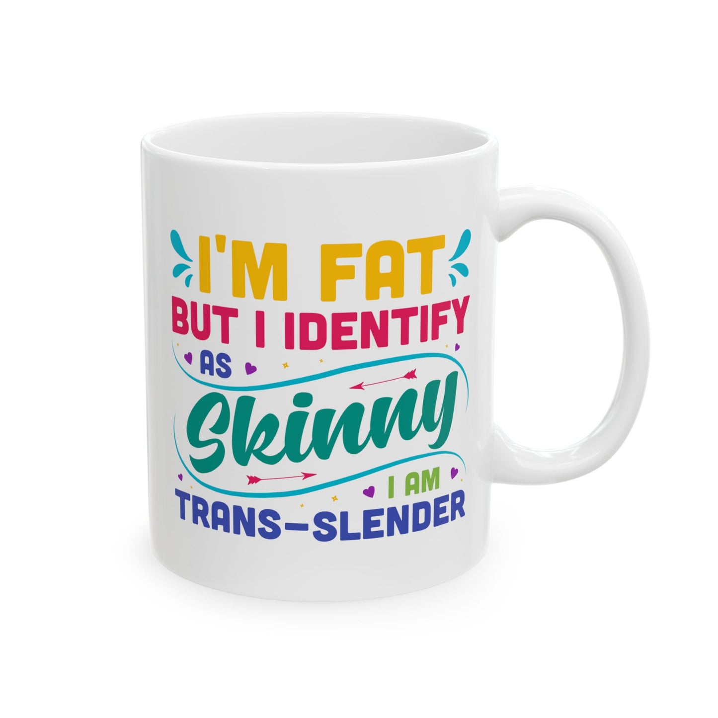 Humor Mug - I'm Fat But Identify as Skinny