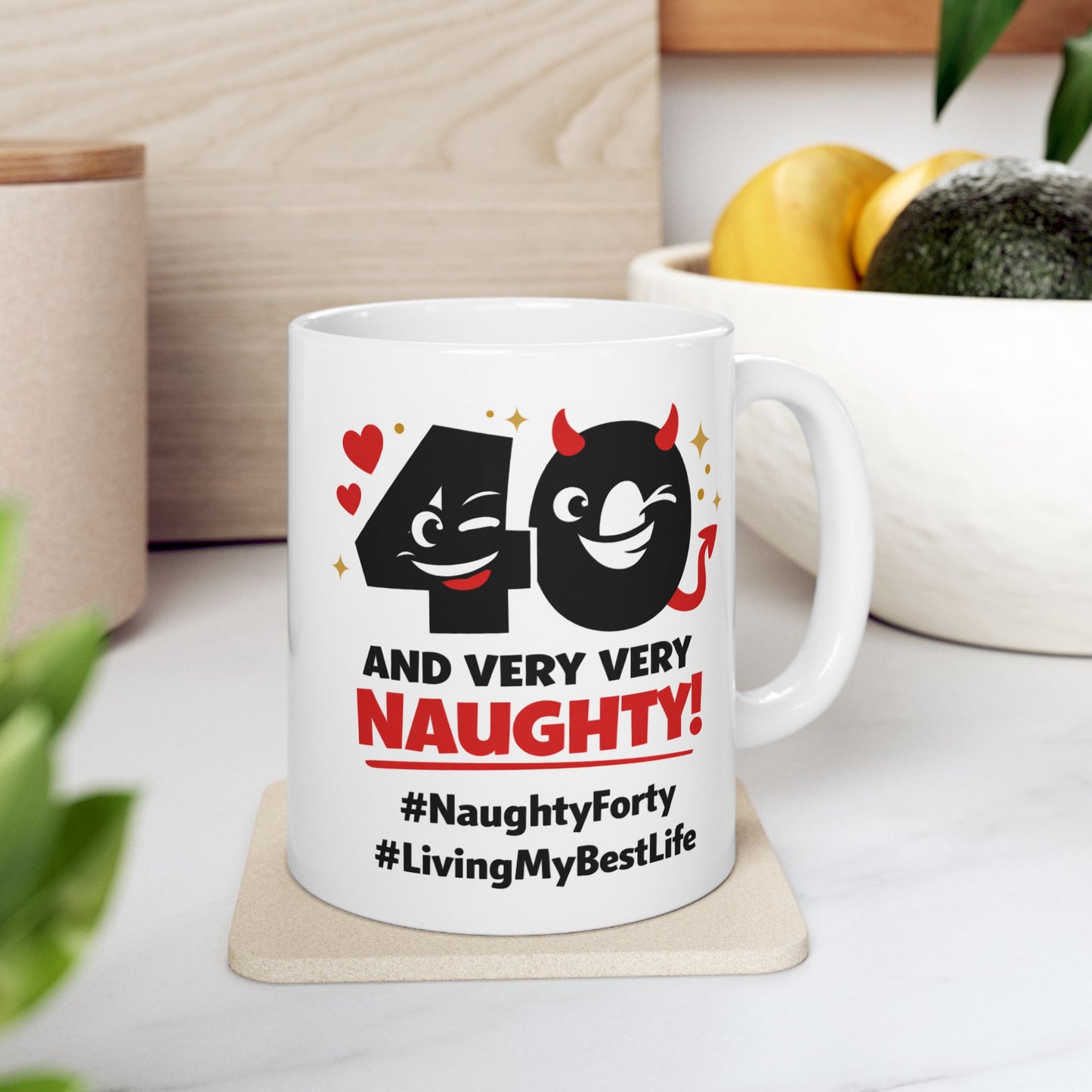 Birthday Mug - 40 and Very Very Naughty