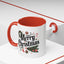 Christmas Mug - Merry Christmas Black Text Star Stocking Ornament Candy Cane