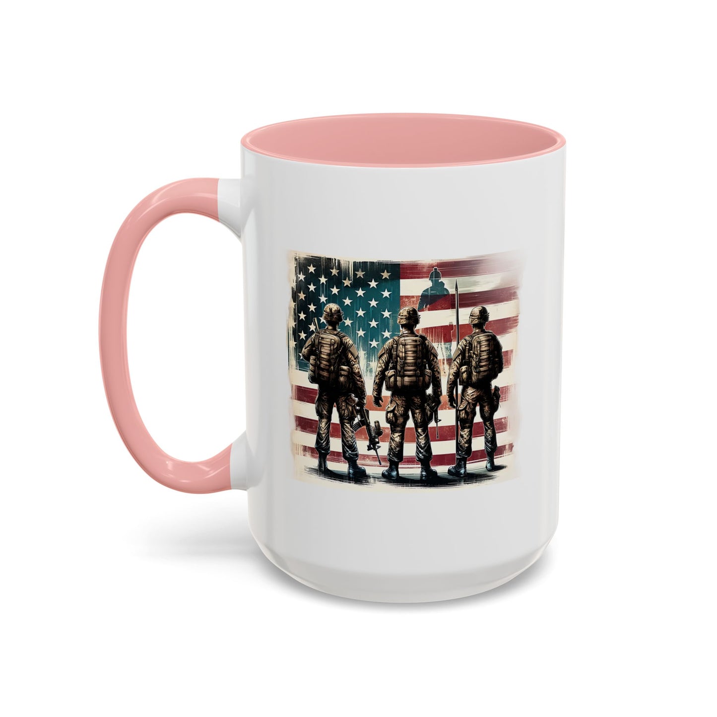 4th of July Mug - Soldiers American Flag