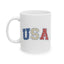 4th of July Mug - USA Red White & blue Stars